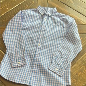 Vineyard Vines Kids Blue and Pink Checkered Button Down Shirt